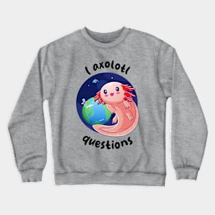 I axolotl questions - cream (on light colors) Crewneck Sweatshirt